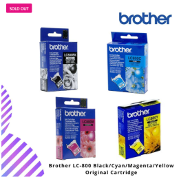 [CLEAR STOCK] Brother LC-800 Black/Cyan/Magenta/Yellow Original Cartridge