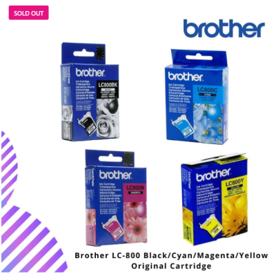 [CLEAR STOCK] Brother LC-800 Black/Cyan/Magenta/Yellow Original Cartridge