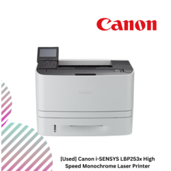 Free Extra 1 New Toner  Canon LBP253X Mono Laser Printer  THIS IS USED PROJECT ENDED PRODUCT, 80% LIKE NEW  Compact and robust A4 B&W laser printer with NFC ideal for small workgroups